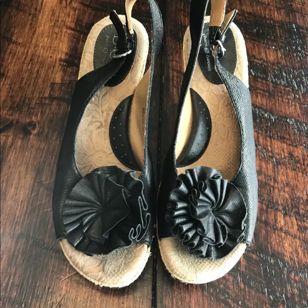 BOC Born Sandals Womens Sz 8 Leather Espadrille